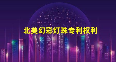 北美幻彩灯珠专利权利收益分析专利盈利模式及市场潜力