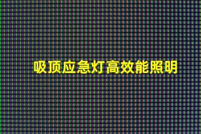 吸顶应急灯高效能照明解决方案,您准备好了吗