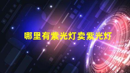 哪里有紫光灯卖紫光灯采购渠道揭秘