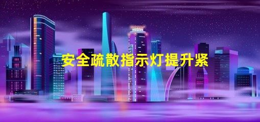 安全疏散指示灯提升紧急情况识别效率的关键信号