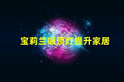 宝莉兰吸顶灯提升家居氛围的明亮选择