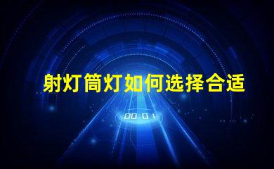 射灯筒灯如何选择合适的射灯筒灯提升空间质感