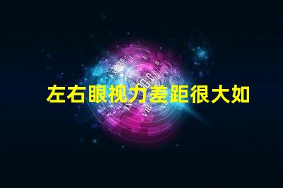 左右眼视力差距很大如何应对视力不平衡的困扰