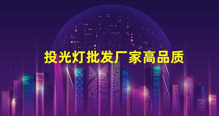 投光灯批发厂家高品质投光灯选择指南