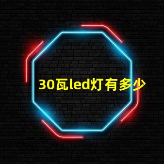 30瓦led灯有多少灯珠