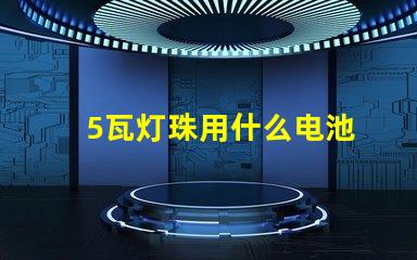 5瓦灯珠用什么电池