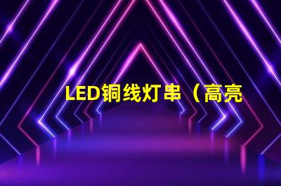 LED铜线灯串（高亮度装饰照明利器）