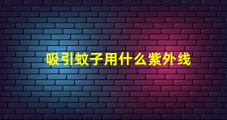吸引蚊子用什么紫外线灯珠