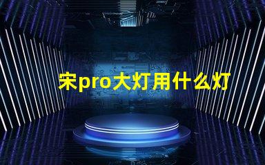 宋pro大灯用什么灯珠