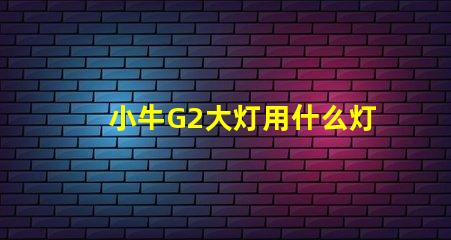 小牛G2大灯用什么灯珠