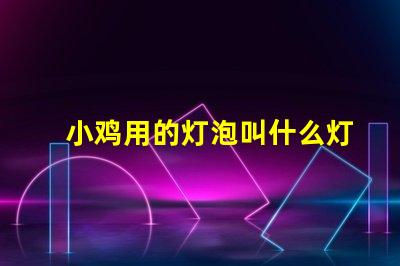 小鸡用的灯泡叫什么灯珠
