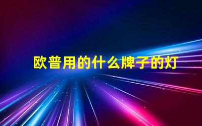 欧普用的什么牌子的灯珠