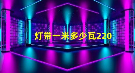 灯带一米多少瓦220v？