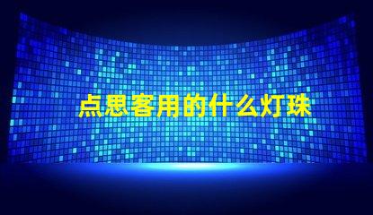 点思客用的什么灯珠