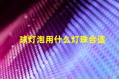 球灯泡用什么灯珠合适