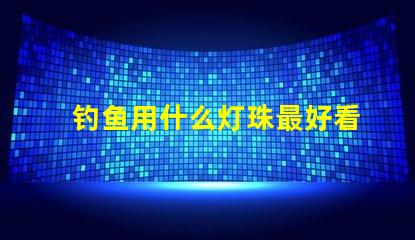 钓鱼用什么灯珠最好看的