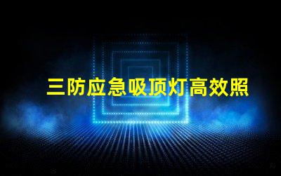 三防应急吸顶灯高效照明技术提升安全性