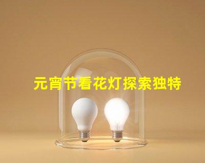 元宵节看花灯探索独特花灯创造的节日魅力