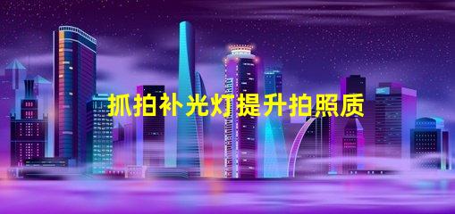 抓拍补光灯提升拍照质量的秘密武器