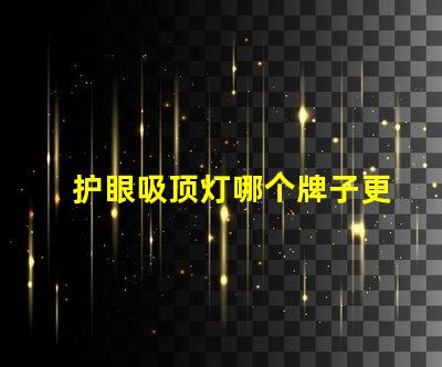 护眼吸顶灯哪个牌子更好专业品牌的选择指南